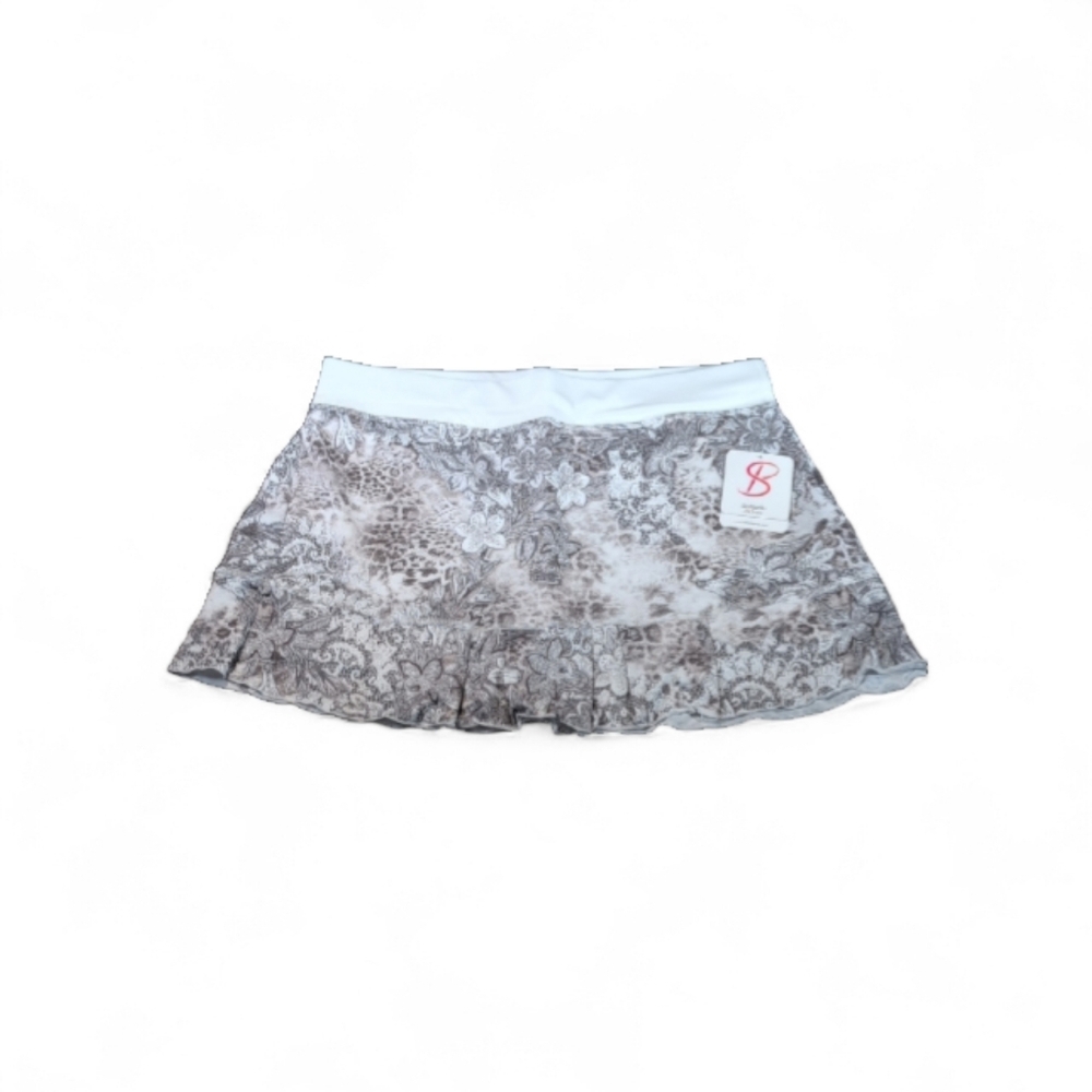 Sofibella Floral Lace Print Women’s Skort in Gray (NWT)